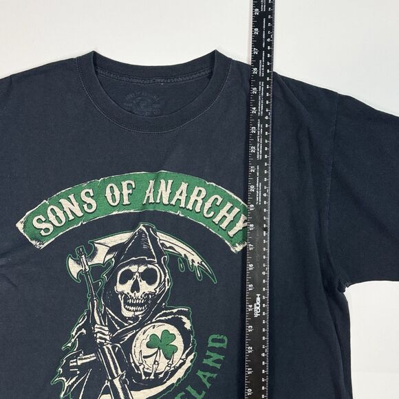 Sons of Anarchy Men’s Ireland Skull T-Shirt Size L Black Officially Licensed Y2K - Picture 6 of 6